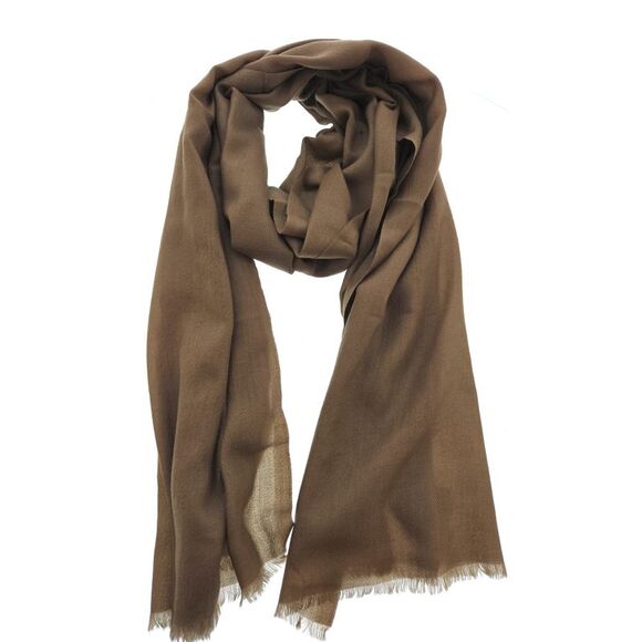 Lanvin 100% Cashmere Scarf – Classic Brown Wrap, Ultra-Soft Luxury